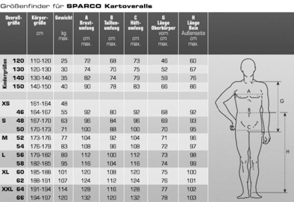 Sparco Kart Overall THUNDER schwarz/blau Gr. 140